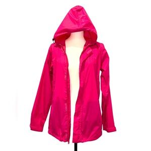 MAGELLAN Outdoors Hot Pink packable hoody Raincoat women’s size Medium M